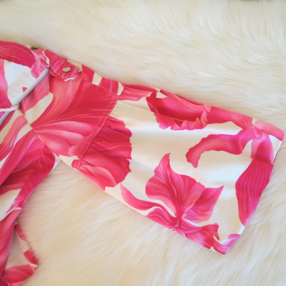 Cache Pink Tropical Flower Light Weight Jacket S - Picture 4 of 4
